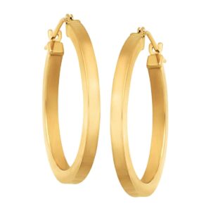 Square Tube Hoop Earrings