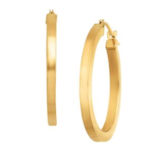 Square Tube Hoop Earrings