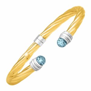 Sky Blue Topaz Bangle Bracelet