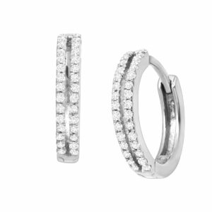 1/4 ct Diamond Huggie Hoop Earrings