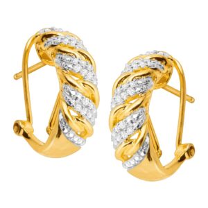 1/4 ct Diamond C-Hoop Earrings