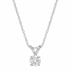 1/2 ct Round-Cut Diamond Solitaire Pendant