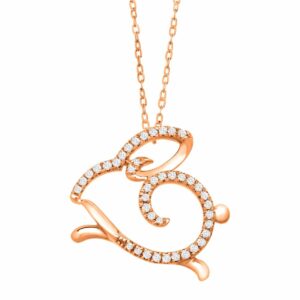 1/10 ct Diamond Rabbit Necklace