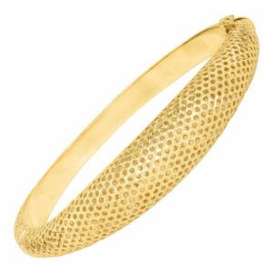 Domed Pierced Bangle Bracelet